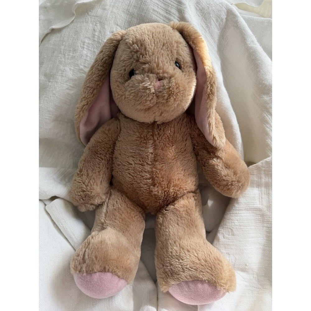 Build-A-Bear Workshop Pawlette Bunny Tan Pink Floppy Ear Rabbit Plush Toy 16"